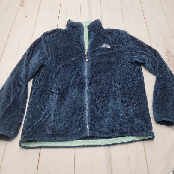 The North Face Osito teddy fleece fuzzy full zip jacket dark blue - Picture 1 of 9